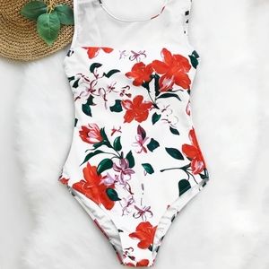 Cupshe Pure Love One Piece High Neck Swimsuit